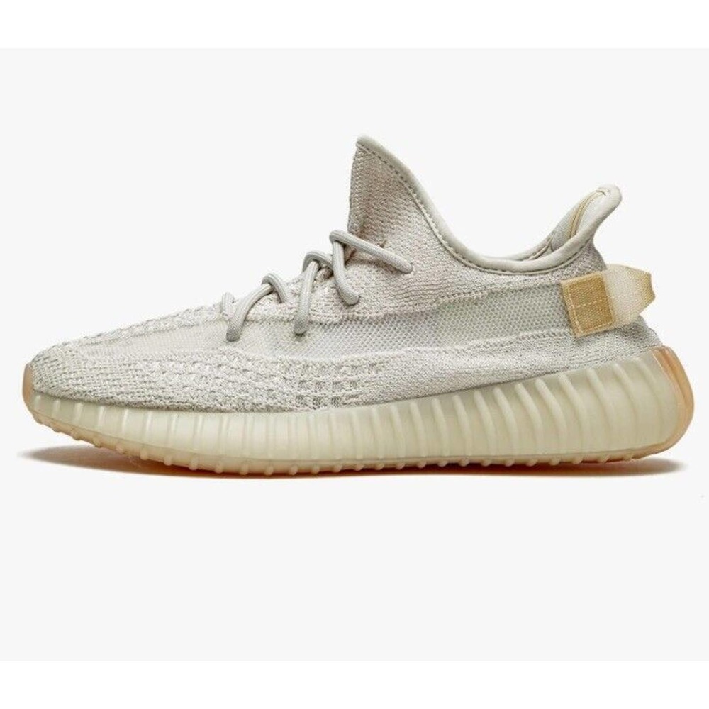 New Adidas Mens 5 Womens 7 Yeezy Boost‎ 350 V2 GY3438 Light-Light Sneakers Shoes